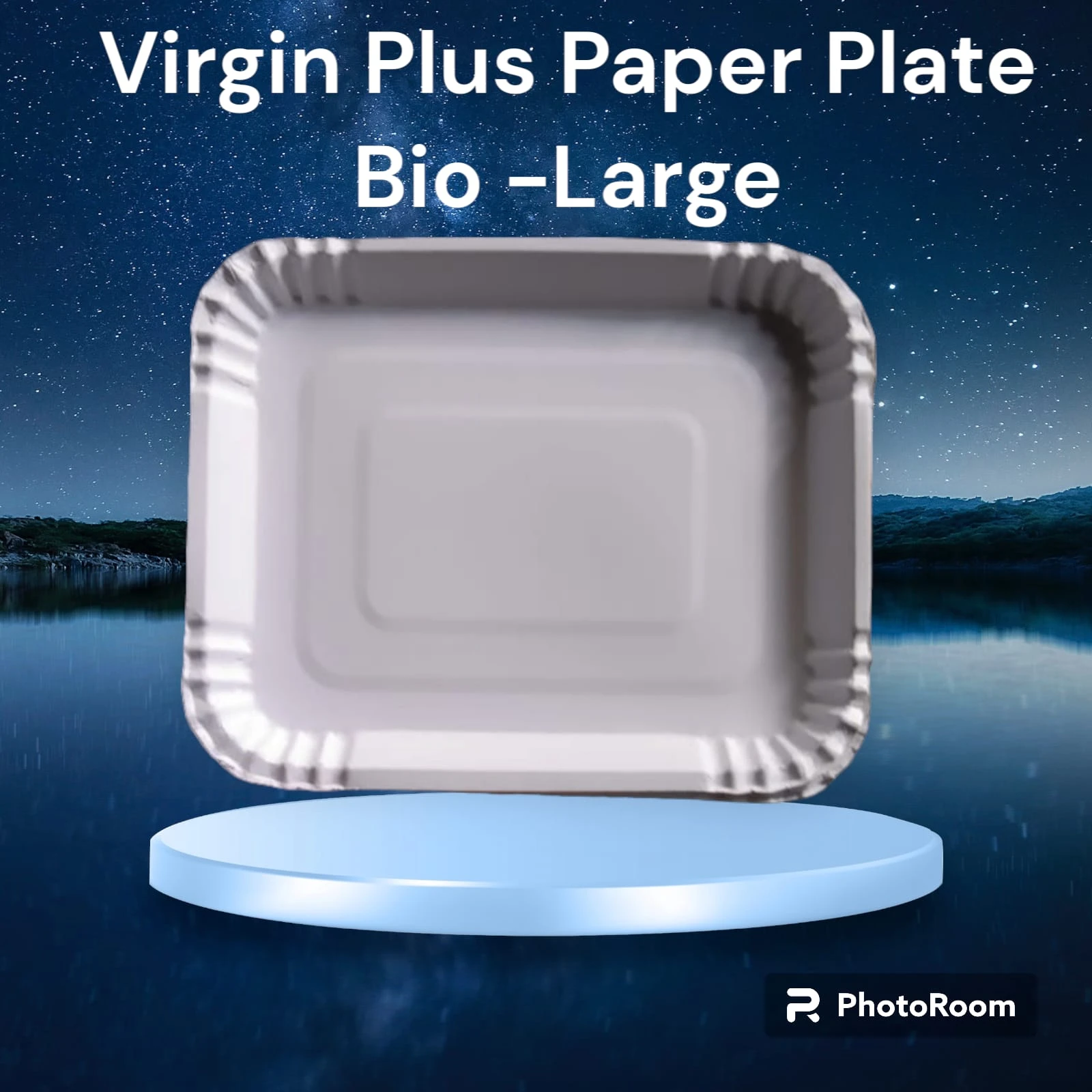 Virgin Plus paper Plate  BIo-Large